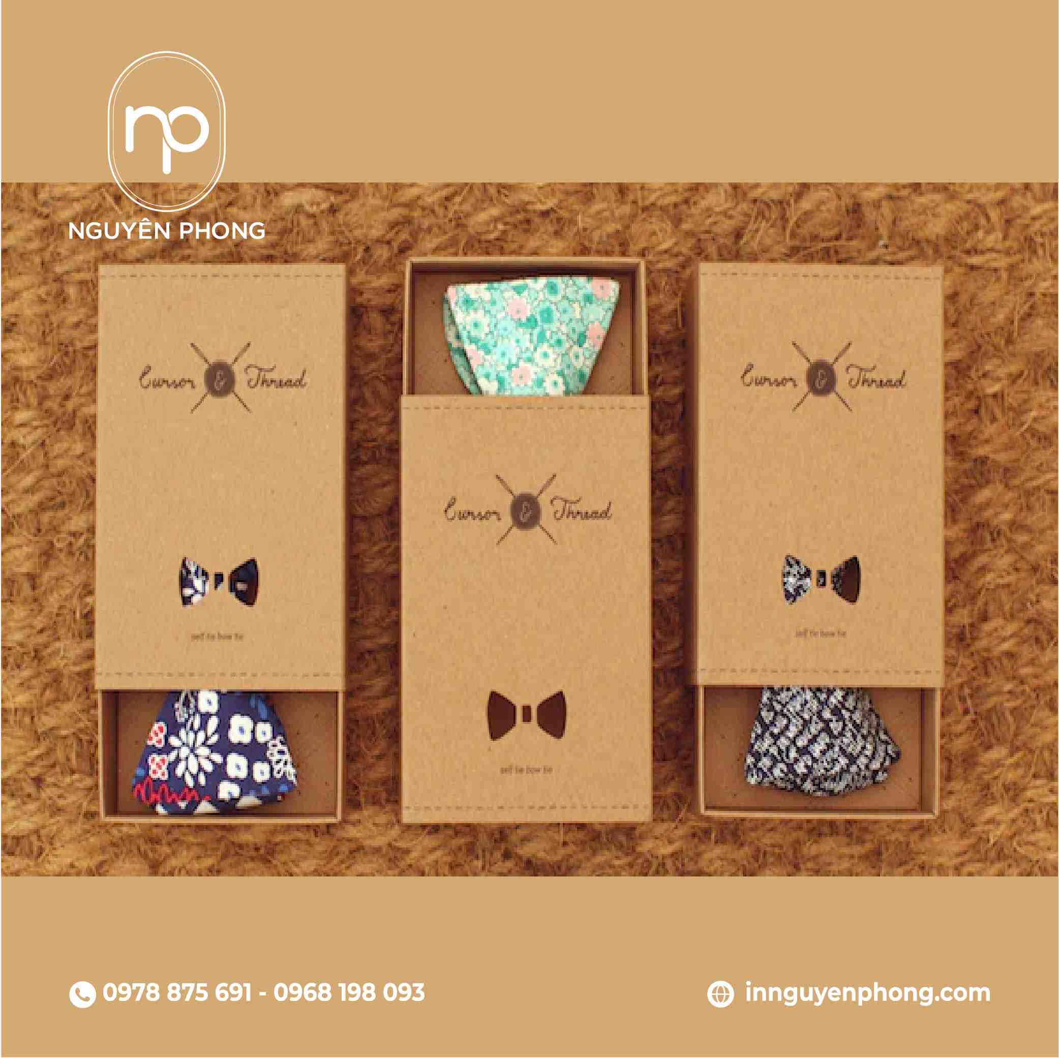 In hộp đựng cà vạt bảo vệ sản phẩm tốt 